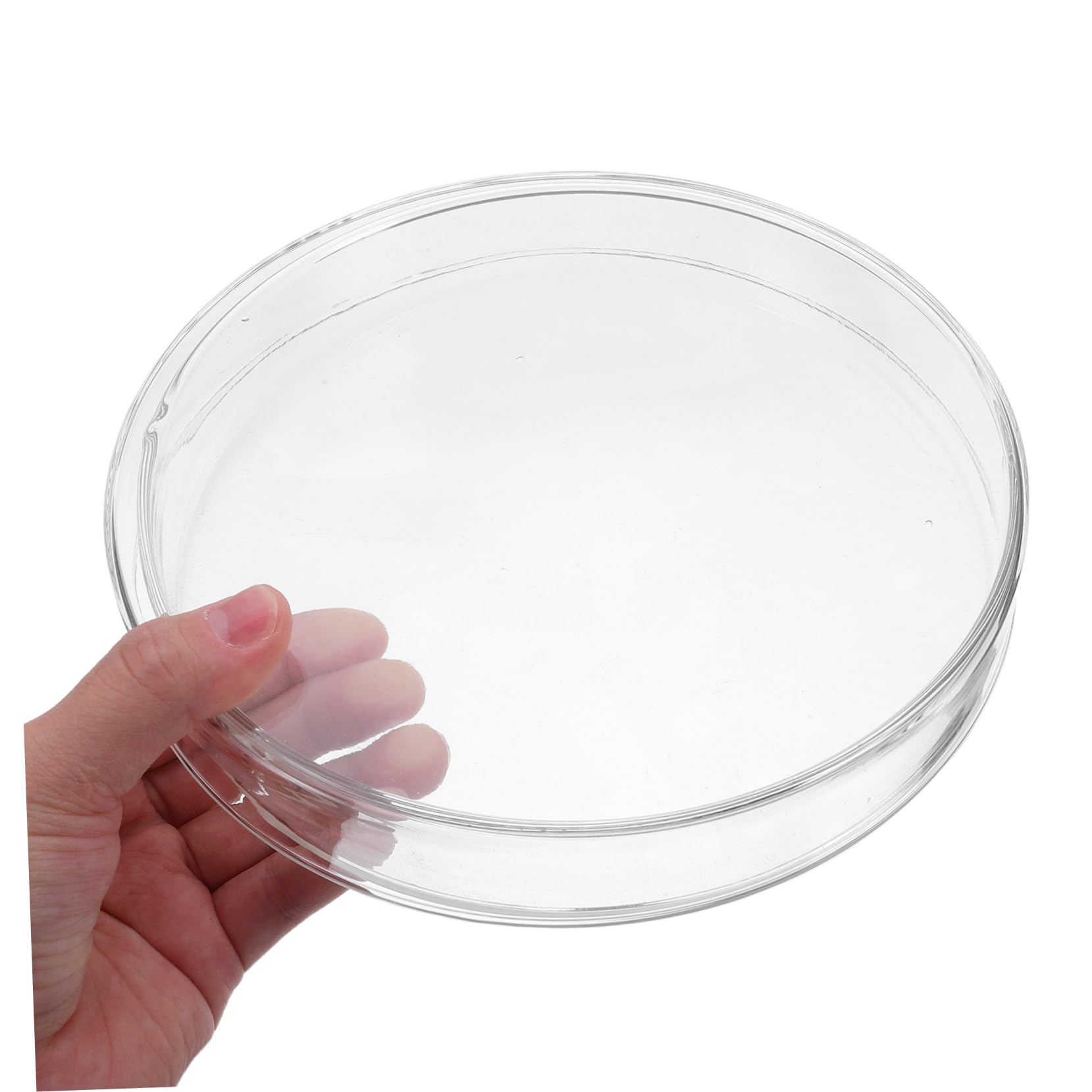 Placa de Petri de Vidrio Grueso con Tapa, 7, 5x1, 2 Pulgadas | Borosilicato de Alta Resistencia, para Cultivos Celulares y Ensayos Biológicos, Superficie Interior Lisa