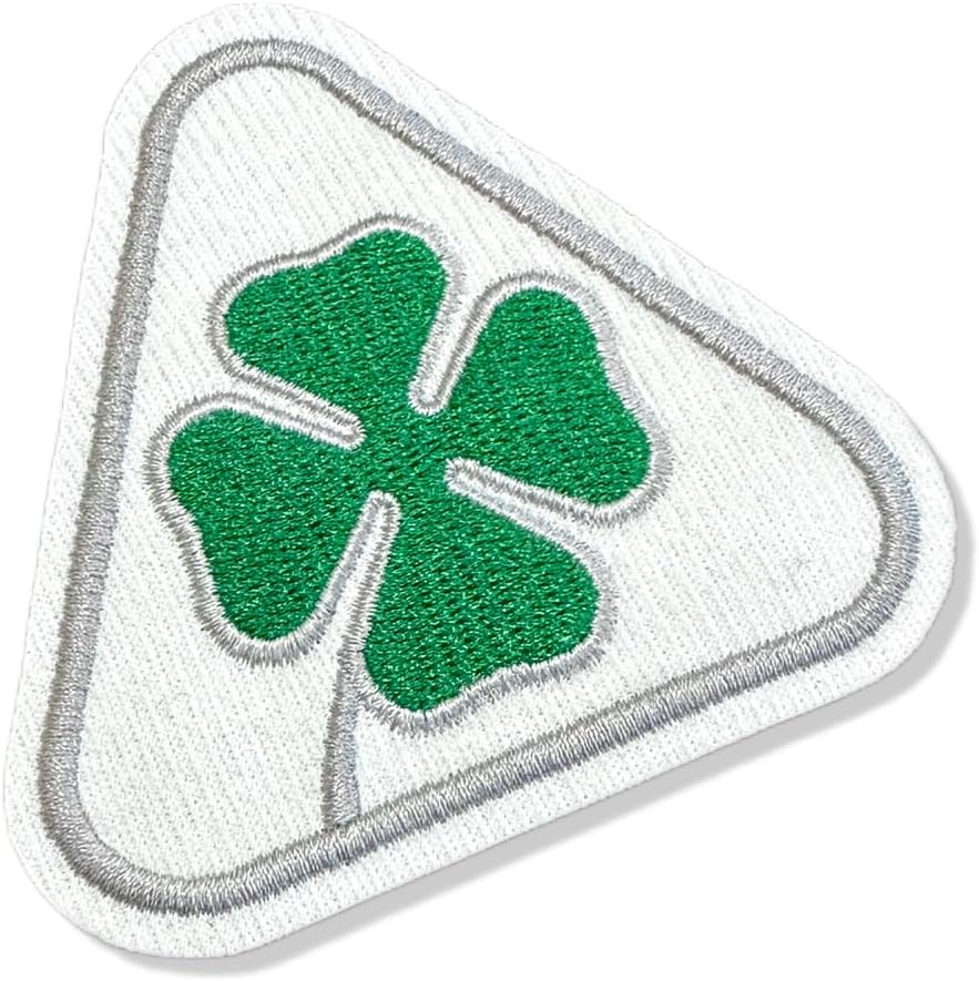 CAR071-T Quadrifoglio Patch to Old Suit Racing Kart Embroidered Iron on or Sew Size 3.15×6.7 in