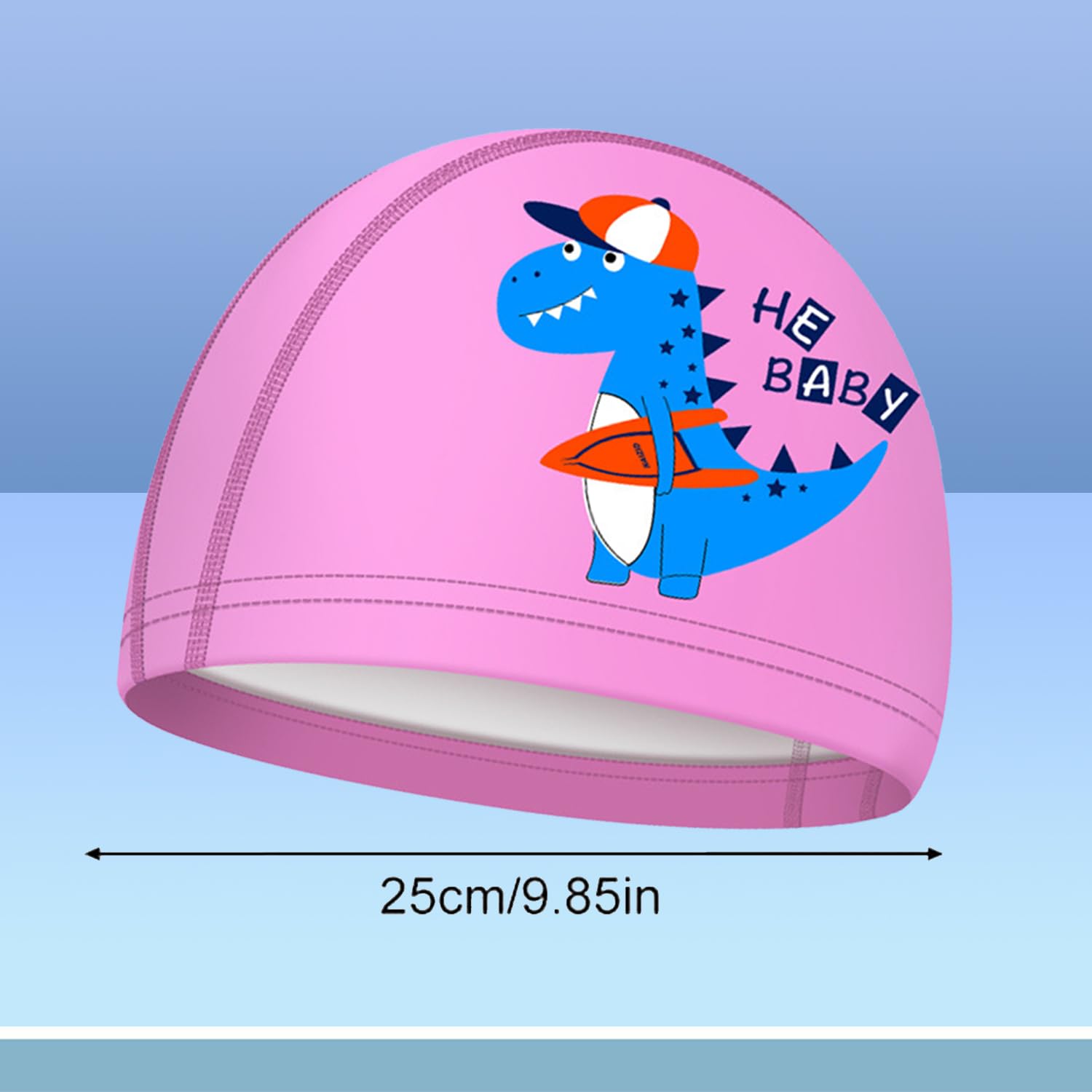 Bonnets De Bain Enfant Sirène - Imperméable En Polyester, élastique (tour De Tête 40-58 Cm), Rose