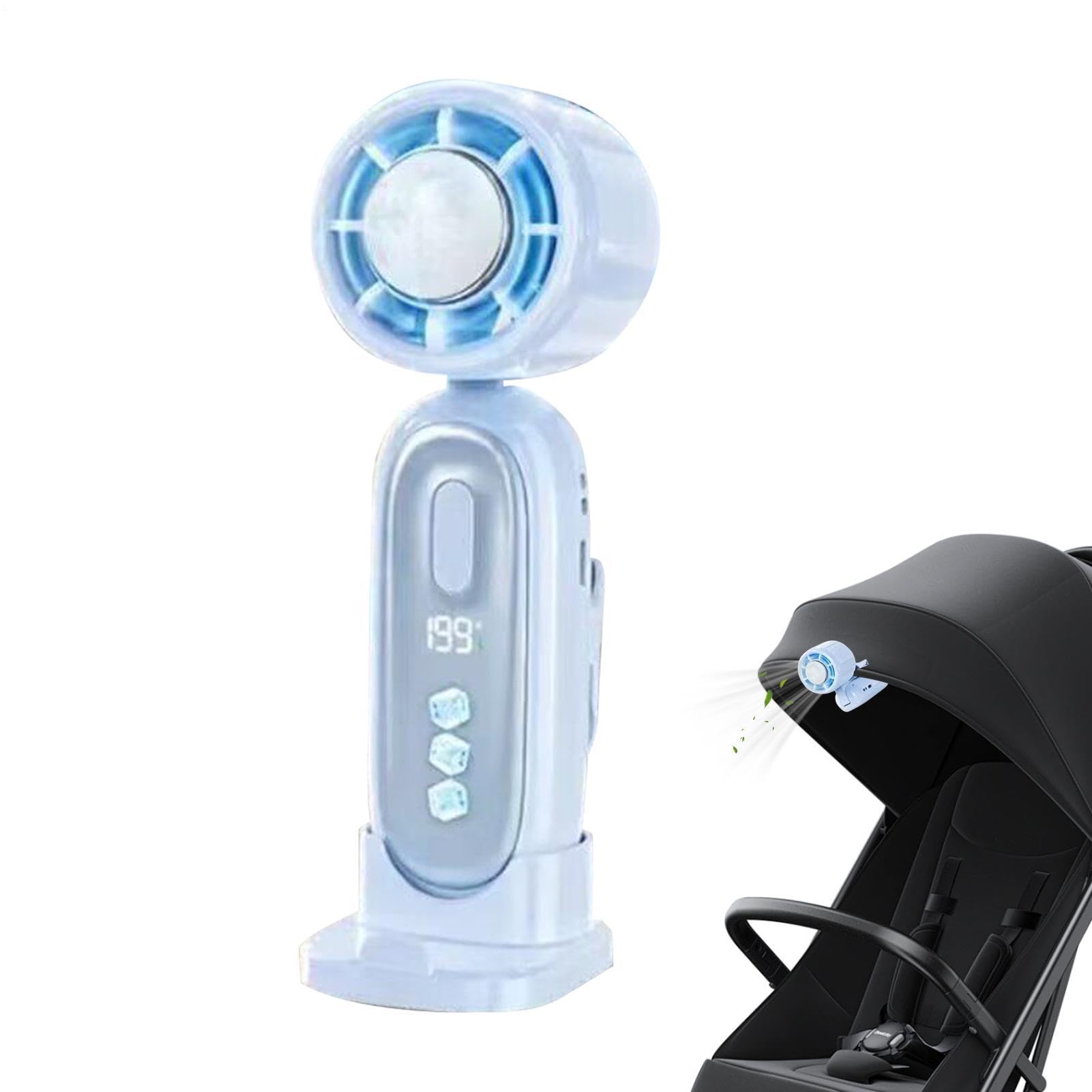 Ventilateur de voyage portable avec clip arrière pour camping