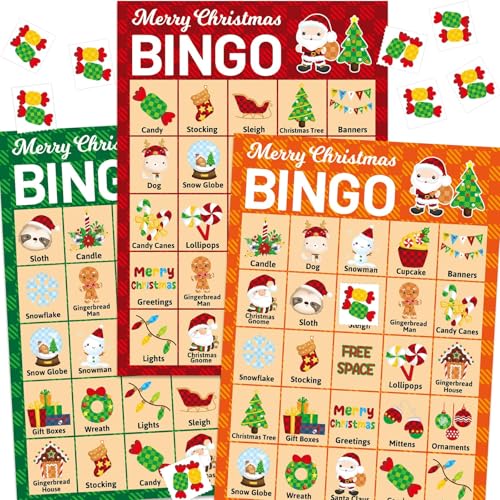 Fancy Land Christmas Bingo Game Plaid
