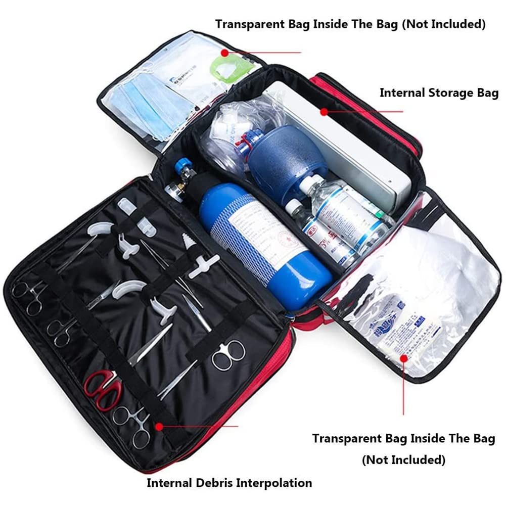 Kit De Primeros Auxilios Compacto Kit De Supervivencia Para Trauma De Emergencia con Compartimentos Etiquetados, Kit De Rescate De Emergencia Impermeable De Gran Capacidad (camouflage)