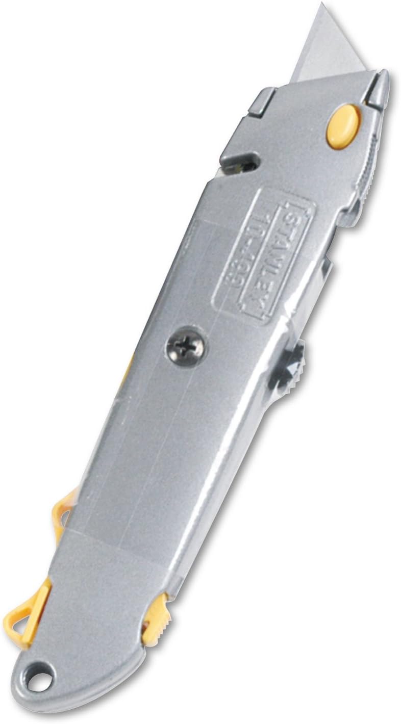 Stanleyamp;reg; Quick-Change Utility Knife with Retractable Blade and Twine Cutter, Silver