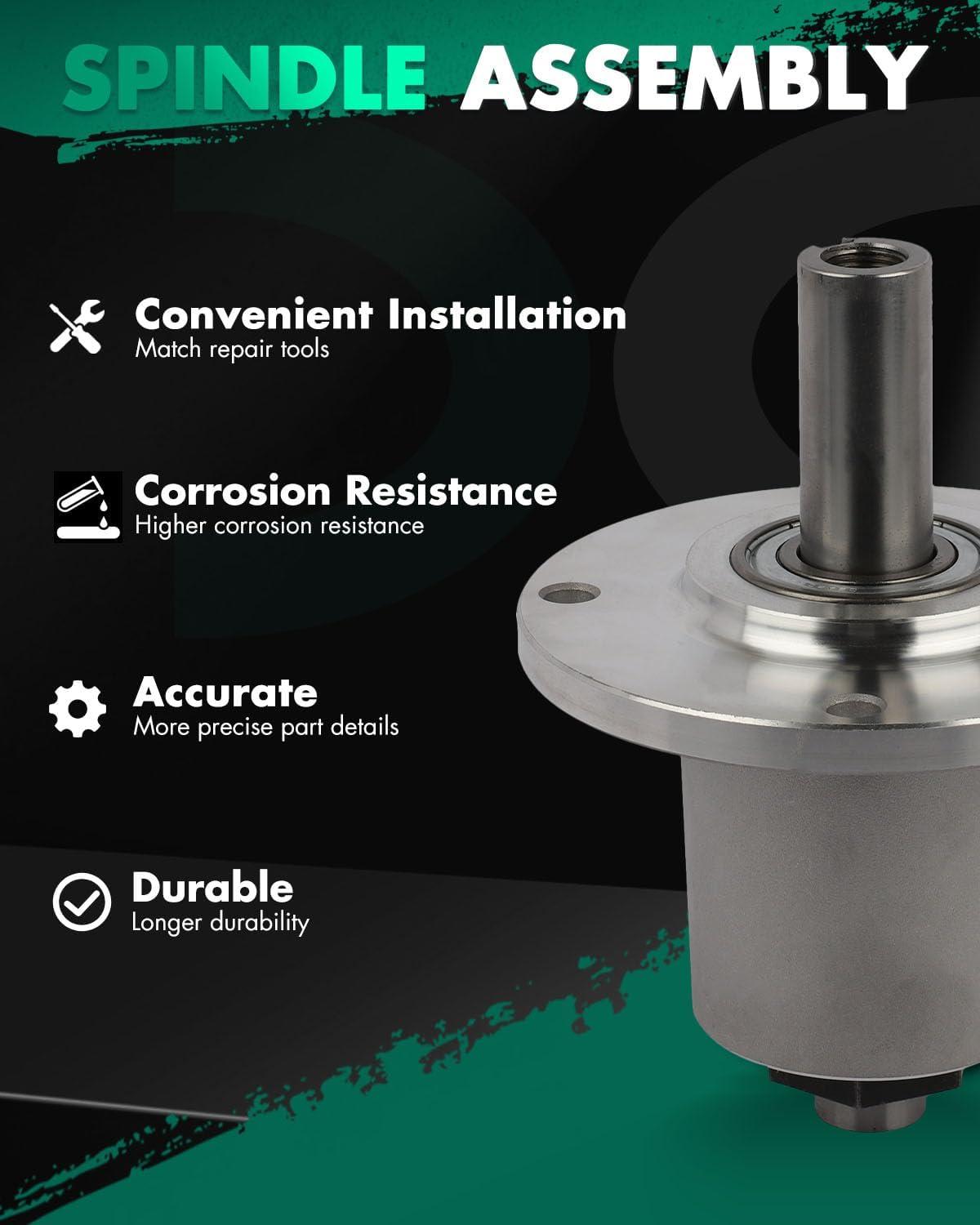SCITOO Mower Spindle Assembly Replacement for Bobcat 2186207 Zero Turn Mowers w/ 52 61 Deck ZT223; for Stens 285-875; for Oregon 82-018