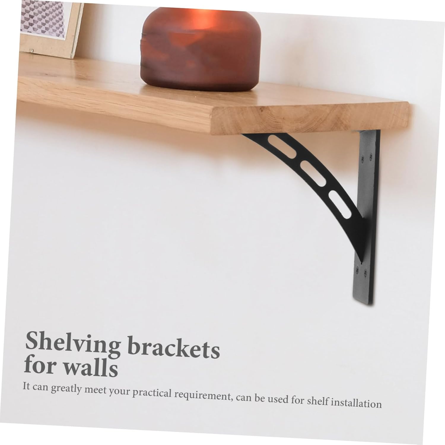 TEHAUX 2pcs Wall Mounted Shelf Bracket for Floating Bookshelf Heavy Duty Support for Shelves Easy to Install Stylish Design Smooth for Home Office Use