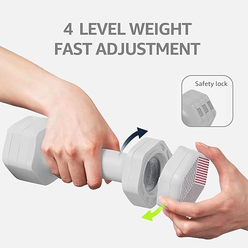Miniatura 3 de FIAR Adjustable Weight Dumbbells Set- A Pair 4lb 6lb 8lb 10lb (2-5lb Each) Free Weights Set for Home Gym Equipment Workouts Strength Training for