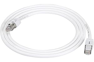 Amazon Basics Cat 7 Ethernet Cable in Classic White, Fortified with Double...
