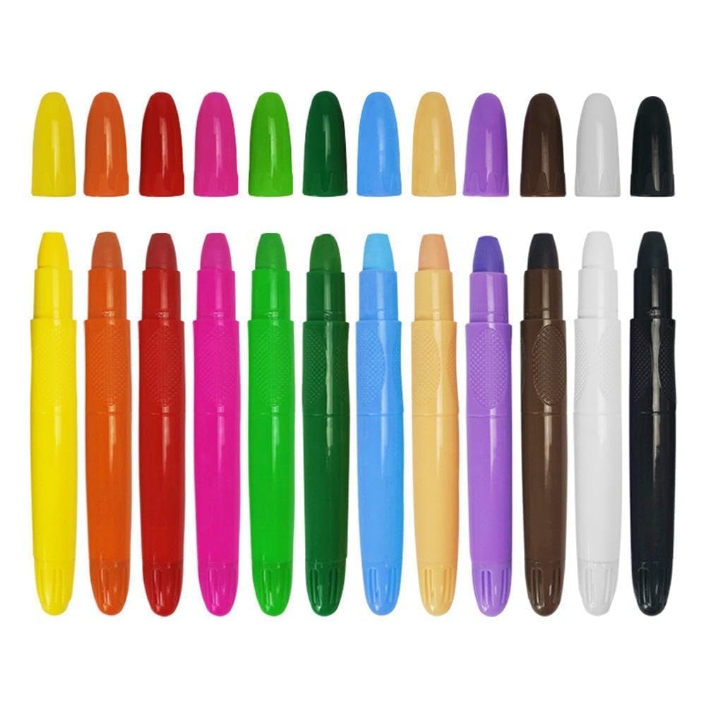 Face Paint Sticks for Kids Birthday Party Halloween Carnival Non Toxic Washable Body Crayons Temporary Tattoo Makeup Set 12 PCS-image-47