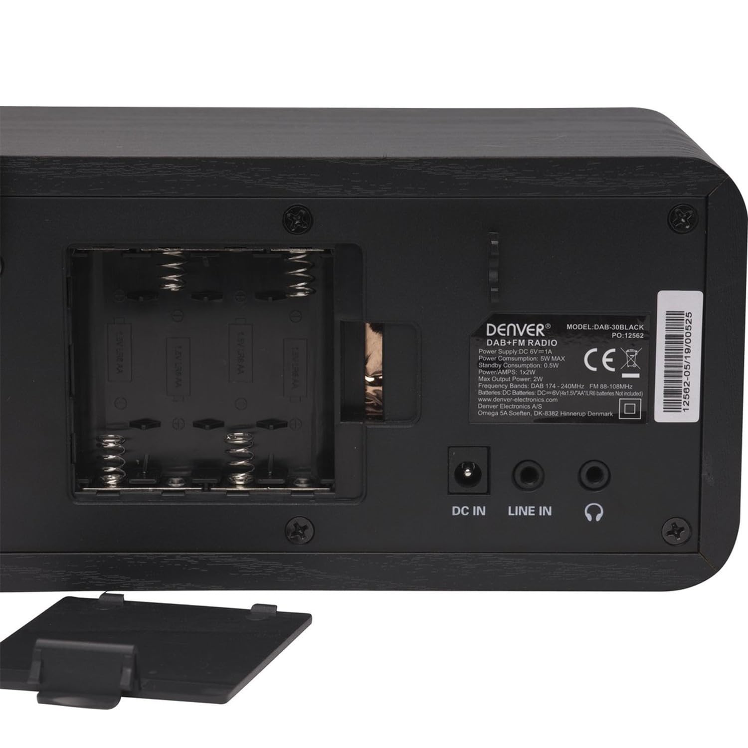 Denver DAB-30 DAB+ Radio mit FM Tuner und Weckerfunktion, Schwarz