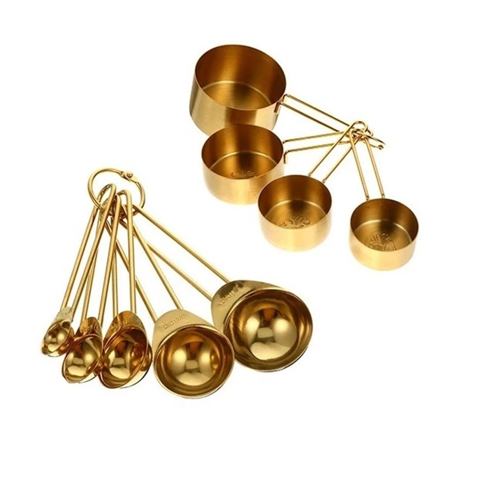 Juego de utensilios de cocina de acero inoxidable for hornear, cucharas medidoras, tazas, minicucharillas, accesorios de cocina resistentes a la corrosión.