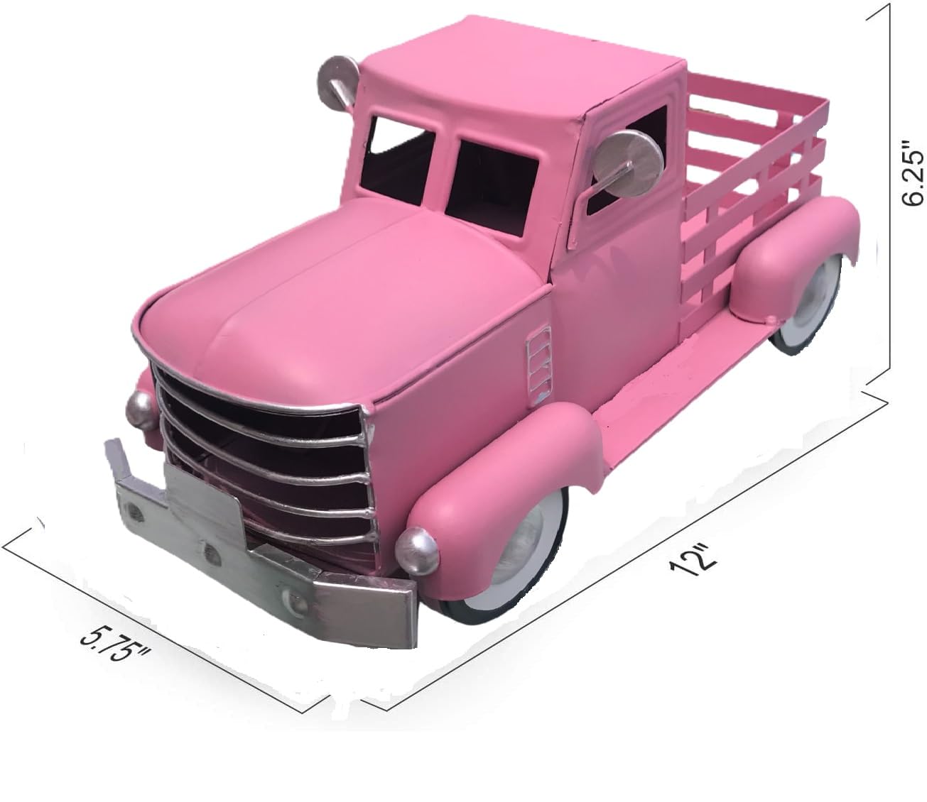 Leutsbyone Metal Truck Decor,Farmhouse Decor,Decorative Tabletop Storage & Pick-up Metal Truck Planter, 12.5