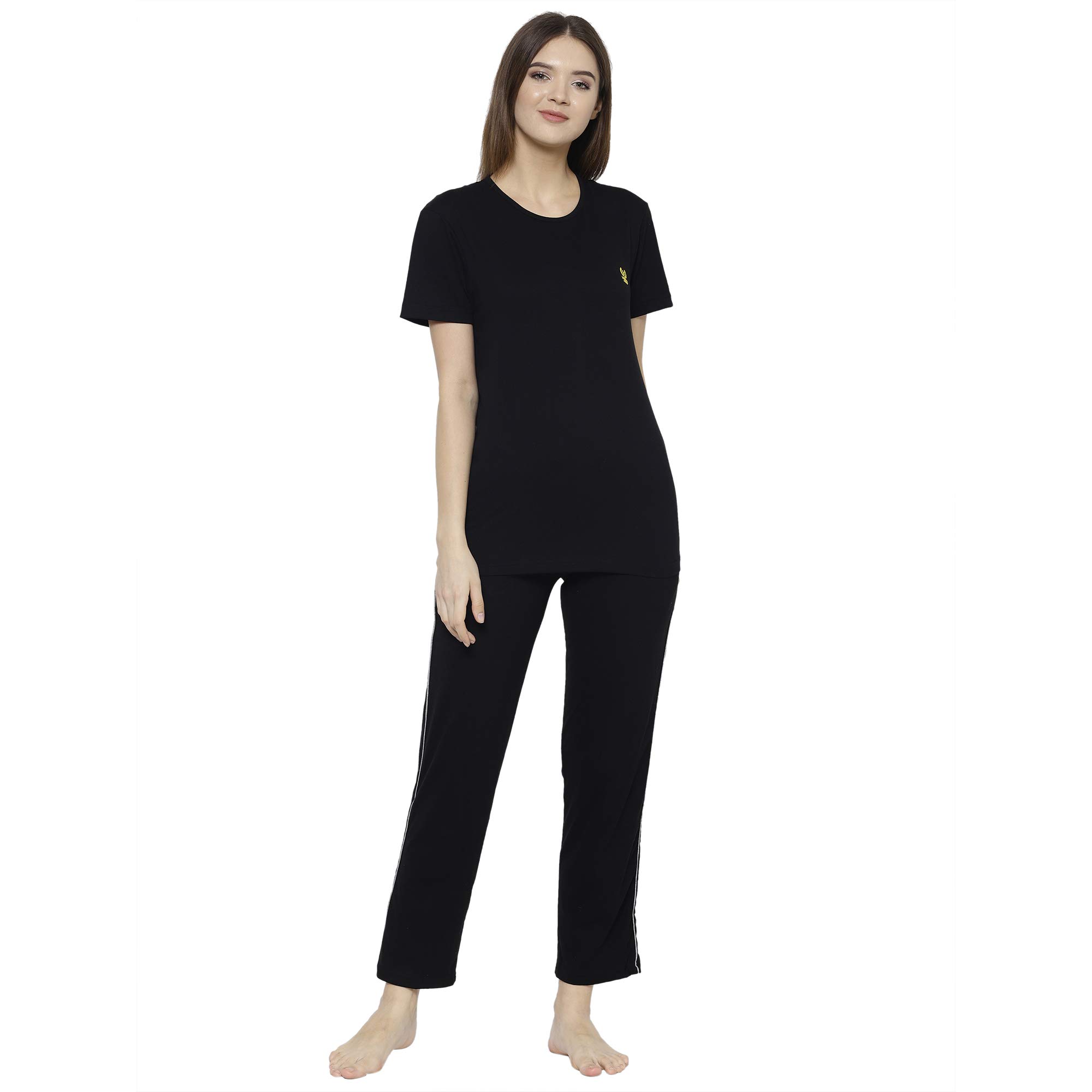 Cotton Blend Night Suit Capris Set for Women-image-9