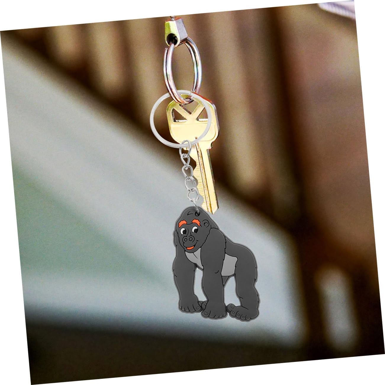 8pcs Gorilla Keychain Pendant Cute Animal Charms for Boys and Girls Party Favors and Versatile Bag Decorations and Attractive Design