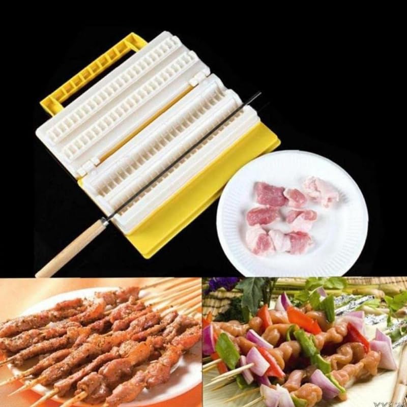 Amazon.co.jp: バーベキュー 串さし器 肉の串刺し機 串刺しツール