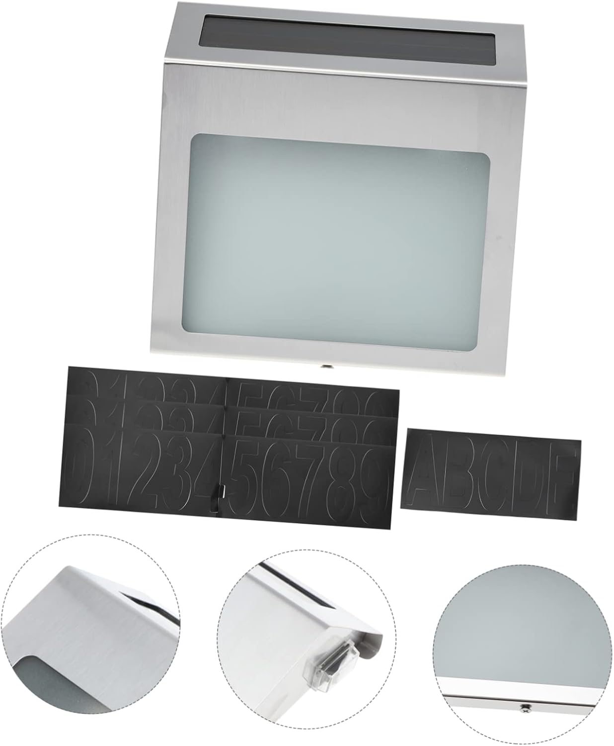 Solar Address Number Light Led Doorplate Light Solar-Powered Easy Installation High Absorption Efficiency for Home Visibility at Night