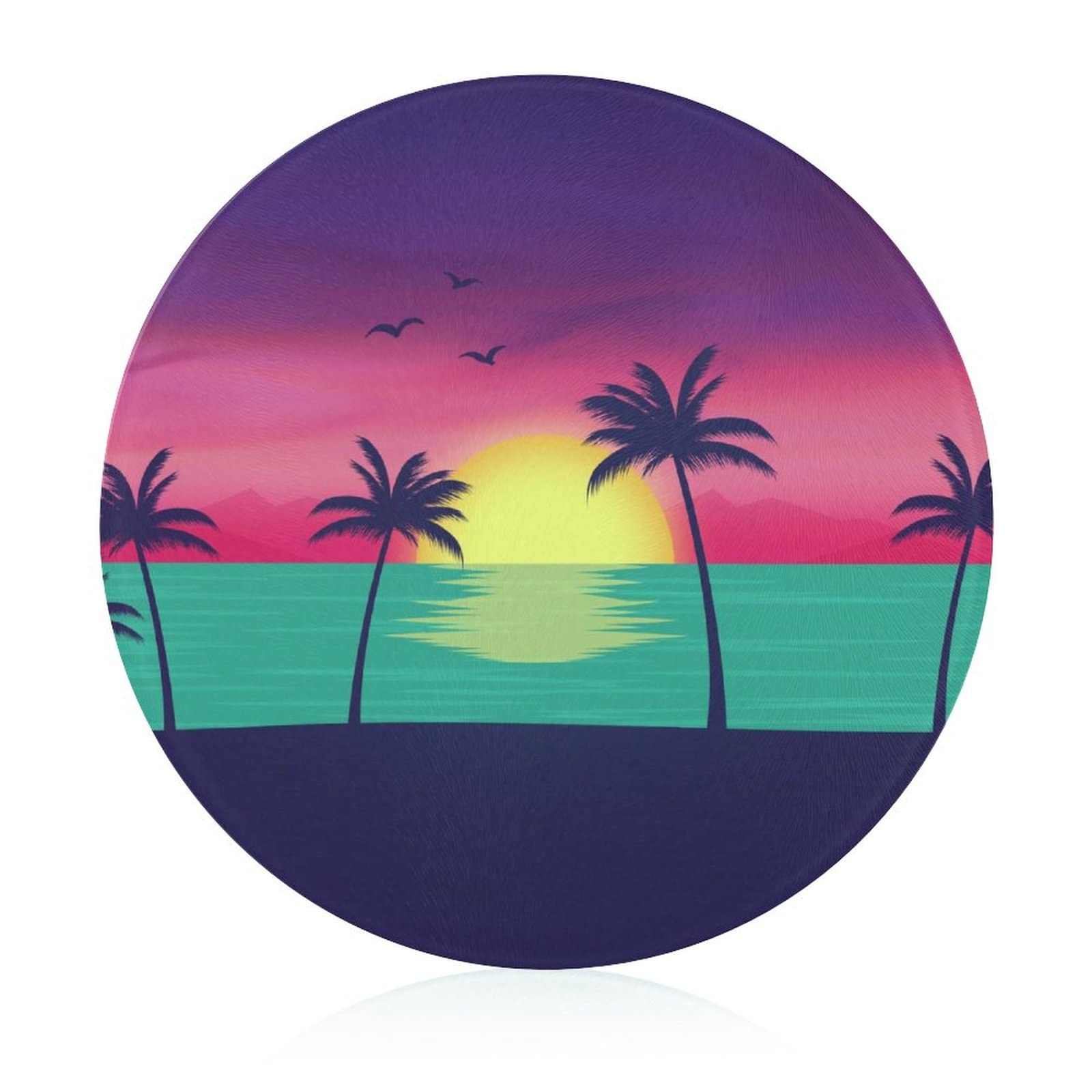 Plaque de cuisine Arbre Tropical en verre pour embellir votre plan de travail de 20 cm