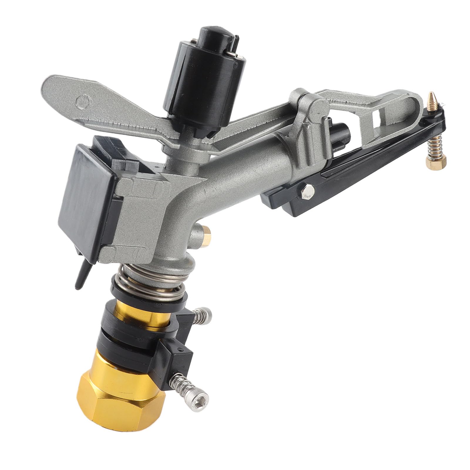 Arroseur d'irrigation Rotatif Automatique en Alliage, 1 Pouce FNPT, Réglable à 360 Degrés, Portée de 18 à 36 M, pour Cour, Jardin, Pelouse, Terres Agricoles, Vergers