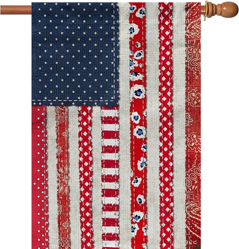 Surfapans American 4Th Of July House Flag 28X40 Inch Double Sided Outside Burlap United Stars And Stripes Patriotic Us Veterans Memorial Day Flags Outdoor Large Yard Porch Decoration Holiday Seasonal #TOP14