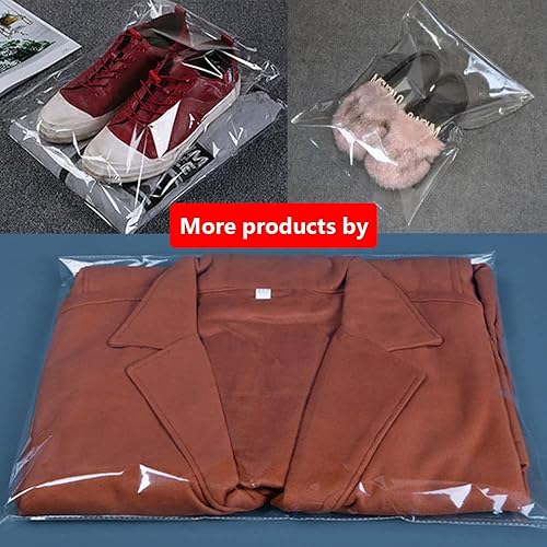 Miniatura 6 de Keoferlo Bolsas de celofán de 14 x 20 pulgadas con adhesivo autosellante grande bolsas transparentes de regalo para ropa cesta de envolver sábanas