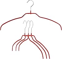 Vista 14 de Mawa Reston Lloyd Silhouette - Percha de camisa antideslizante que ahorra espacio, estilo 42 pies, paquete de 20, plateado, 20