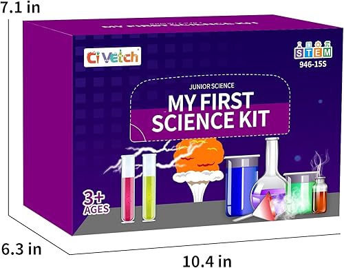Miniatura 3 de Kit de ciencia de experimentos de laboratorio para niños de 4-6-8-12, juguetes científicos educativos STEM para niños y niñas con bata de