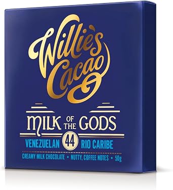 Willie's Cacao Bar - Milk of the Gods, 44% Milk Chocolate - 50g - Rich Nutty Notes - Artisan Made