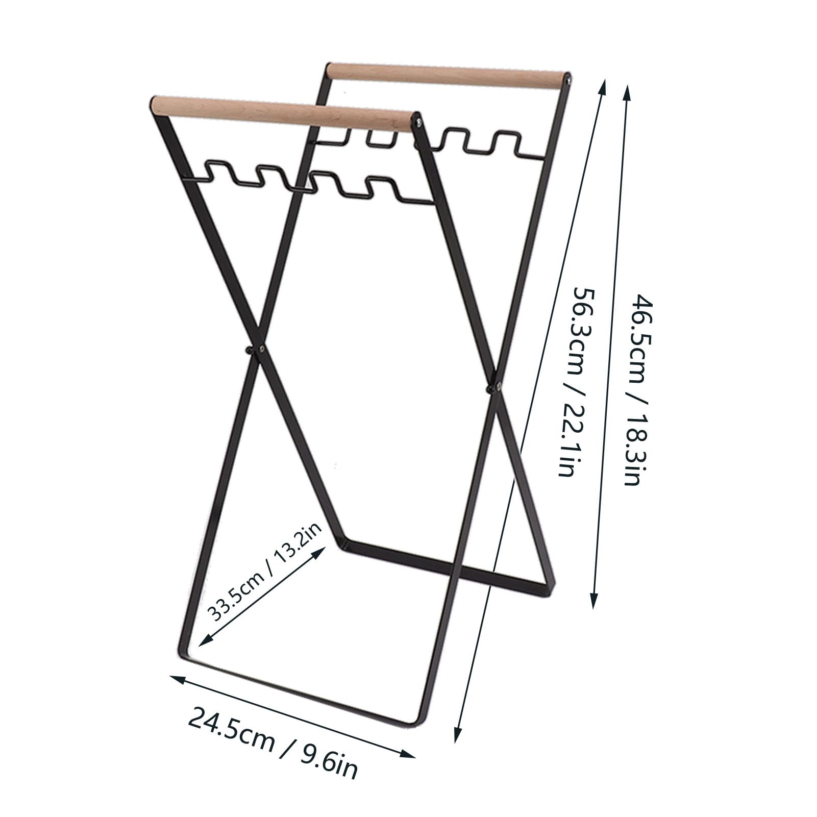Support de Sacs Poubelles Portable, Cadre en Fil de Fer Pliable, Poubelle de Tri des Déchets avec 2 Sacs Poubelles pour Cuisine, Camping Intérieur et Extérieur(Noir)