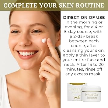Gernetic Hydra Ger Balancing and Hydrating Face Mask, Intensive Moisture Retention Treatment for Dehydrated Skin, 50ml / 1.76oz