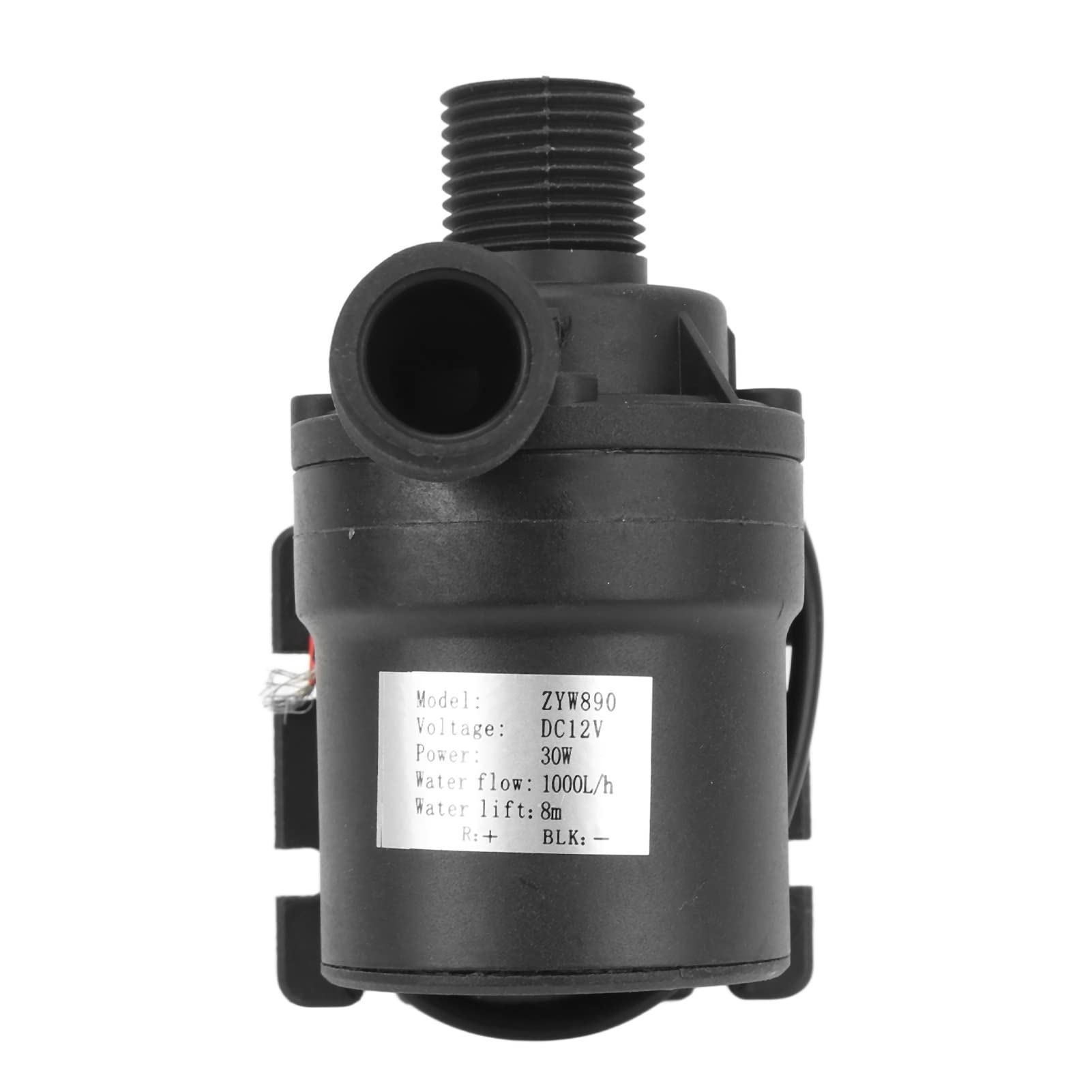 Pompa Acqua DC 12V Senza Spazzole 800 L/h - Silenziosa, Con Portata 5m, Per Fontana, Acquario, Piscina, Circolazione Solare, 19W, Ingresso 13mm
