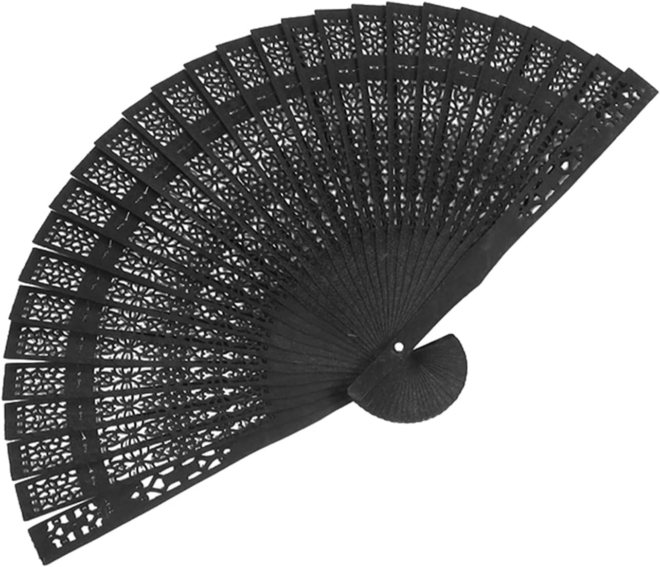 DSFHKUYB Lace Folding Fans Female Black Cotton Hand Fan for Gifts and Wall Decoration Exquisite Workmanship Folding Fan Ancient Chinese Style Portable Suitable for Summer Hot Days,E