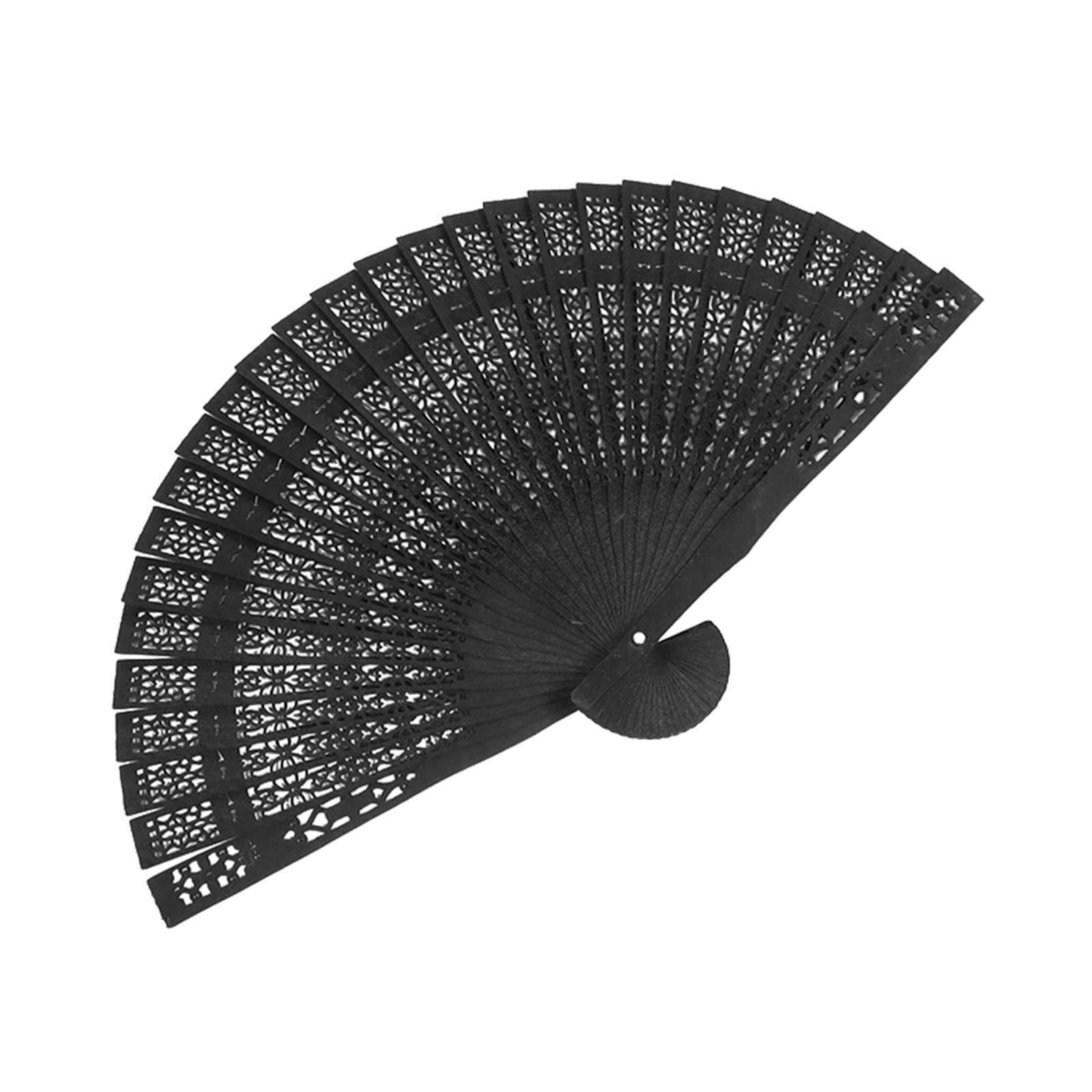 DSFHKUYB Lace Folding Fans Female Black Cotton Hand Fan for Gifts and Wall Decoration Exquisite Workmanship Folding Fan Ancient Chinese Style Portable Suitable for Summer Hot Days,E