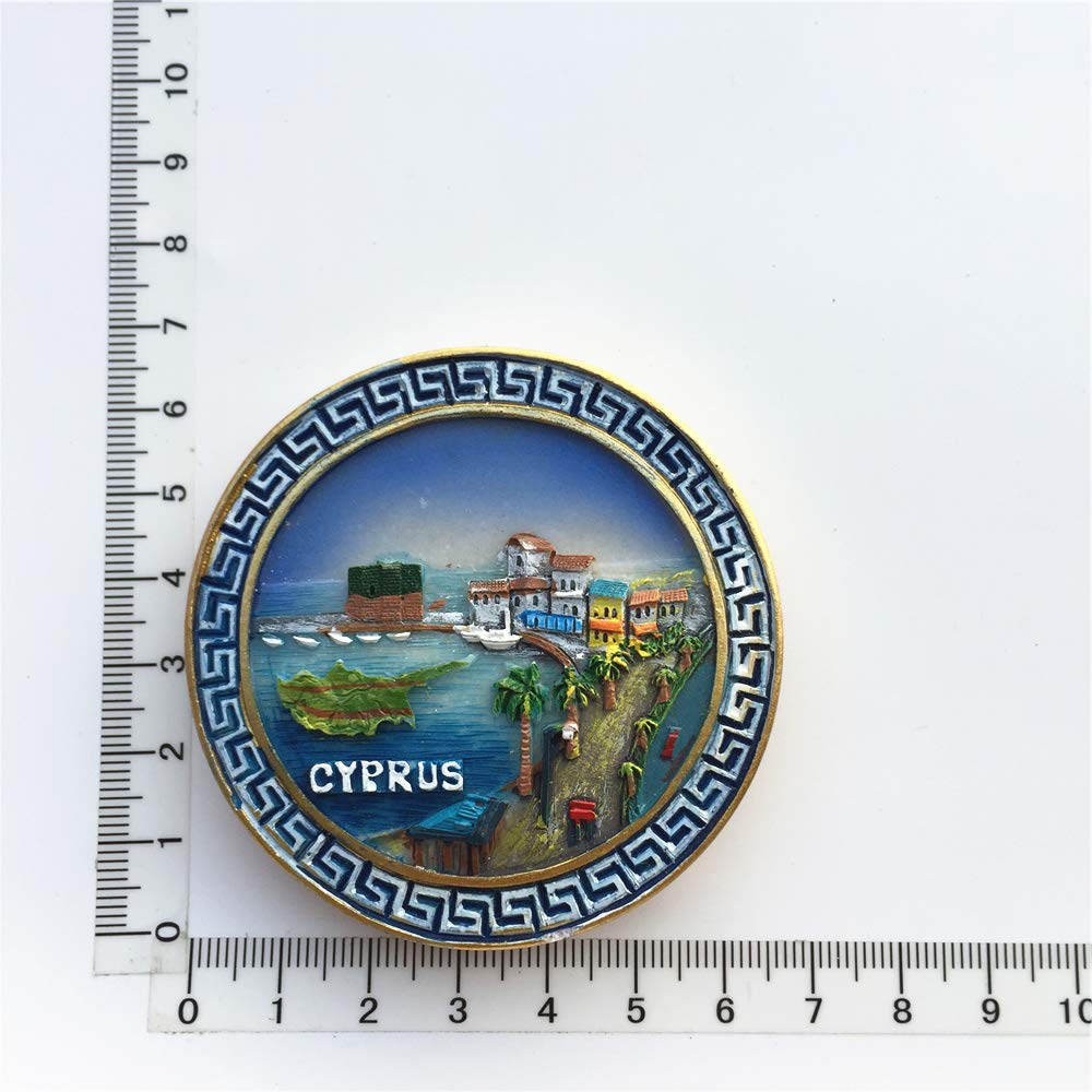 Cipro 3D magnete frigorifero souvenir regalo, resina fatta a mano