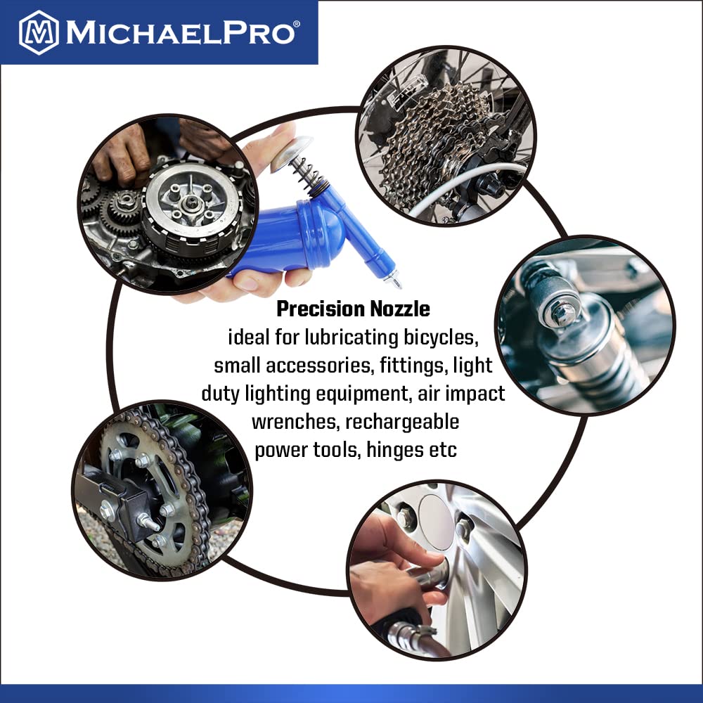 MichaelPro MP013010 3.3oz (100cc) Mini Grease Gun, Precision Nozzle, Single Hand Operation, 4000 PSI - Image 4