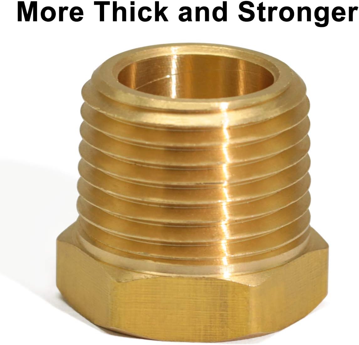 Uр Tо 40% оƒƒ KOOTANS 4pcs Heavy Duty 1/2 NPT Male Thread to 3/8 NPT Female Thread Brass Reducer Hex Bushing Brass Fitting Pipe Hose Tube Adapter Convert