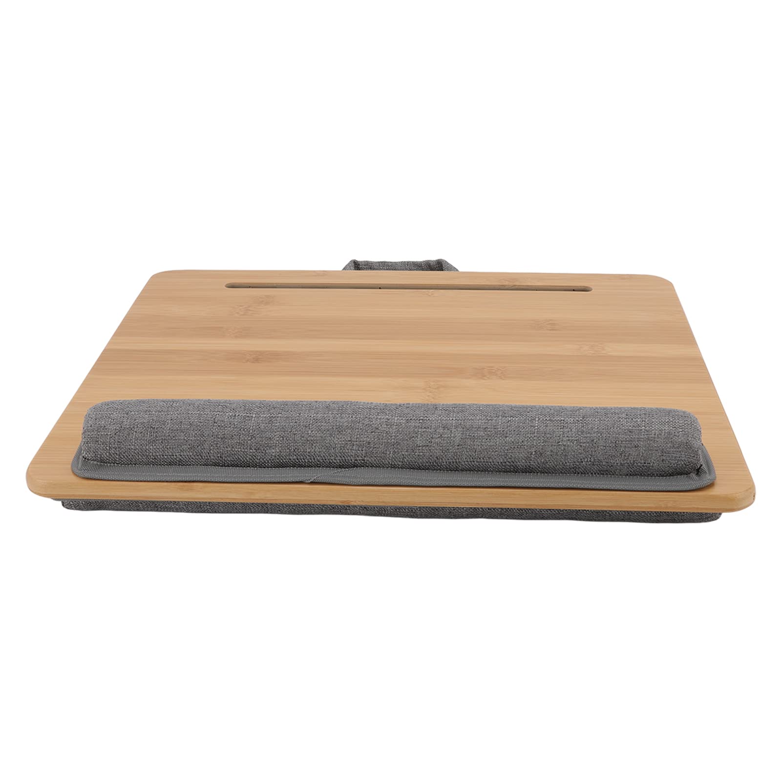Table D'Ordinateur Portable en Bambou 3 en 1 avec Coussin et Angle Ergonomique, Bureau pour Ordinateur Portable pour Lire au Lit, écrire et
