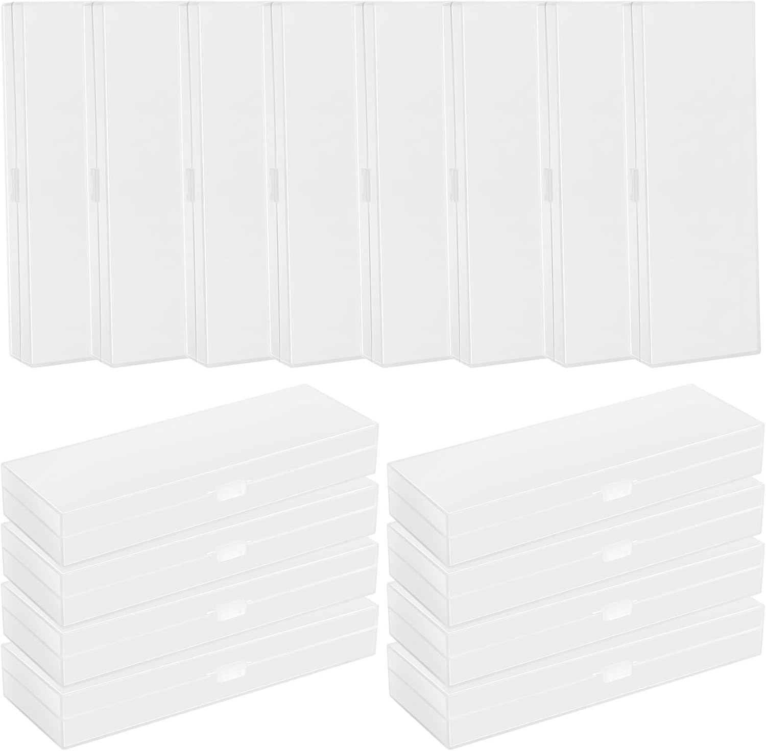 24 Pcs Plastic Pencil Case Plastic Stationery Case Frosted