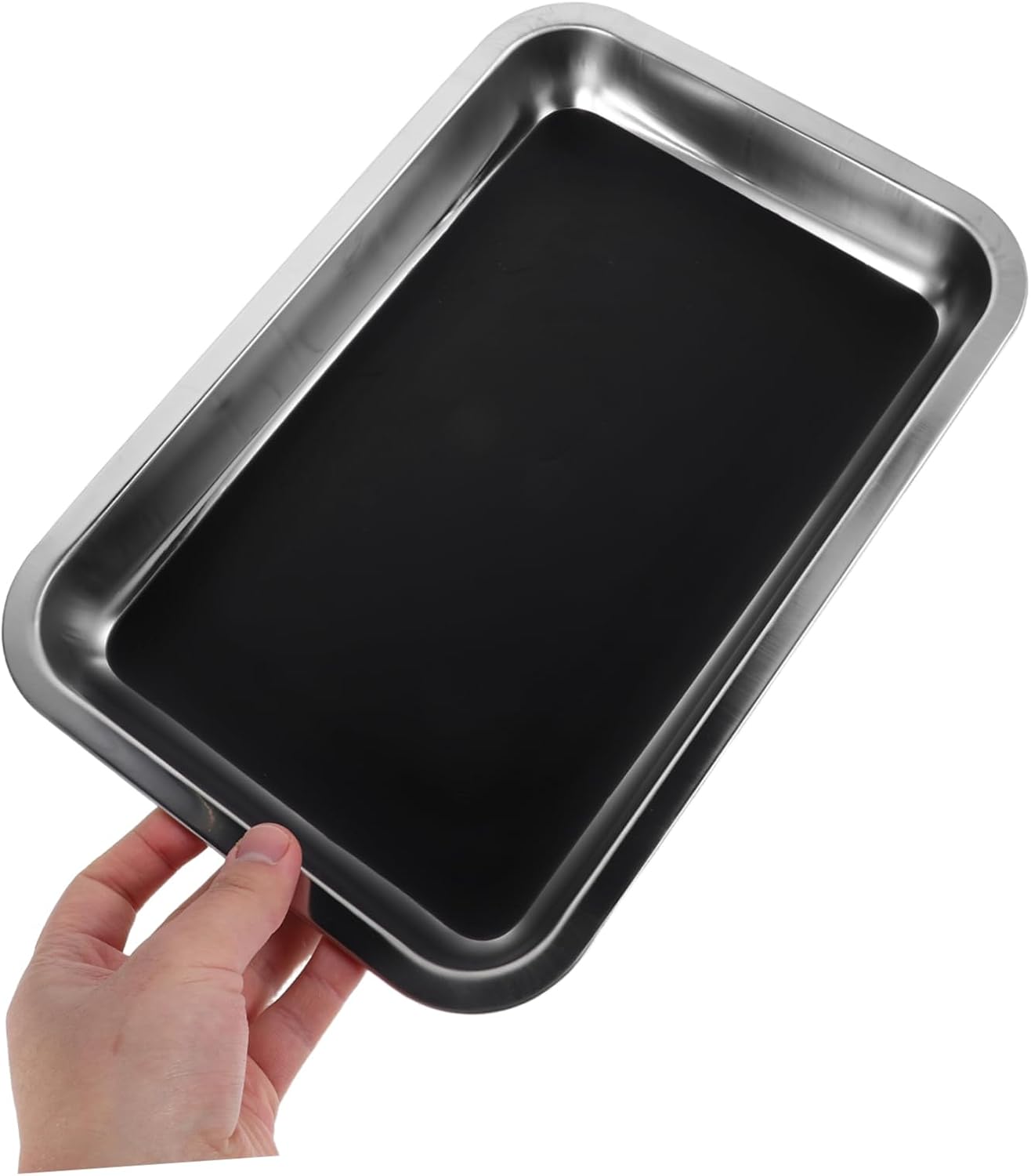 Kisangel Stainless Steel Dissection Tray for Biology Class Lab Tool for Educational Use Smooth Edges for Safety Anatomy Studies for Science Experiments and Classroom Learning