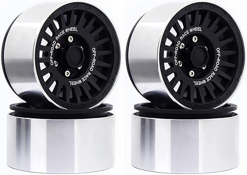 110 RC Crawler Metal 2.2 pulgadas Beadlock Ruedas Llantas para 110 Axial SCX10 RR10 Wraith 90048 Traxxas TRX4 TRX6 RC Pieza de coche (4 piezas)