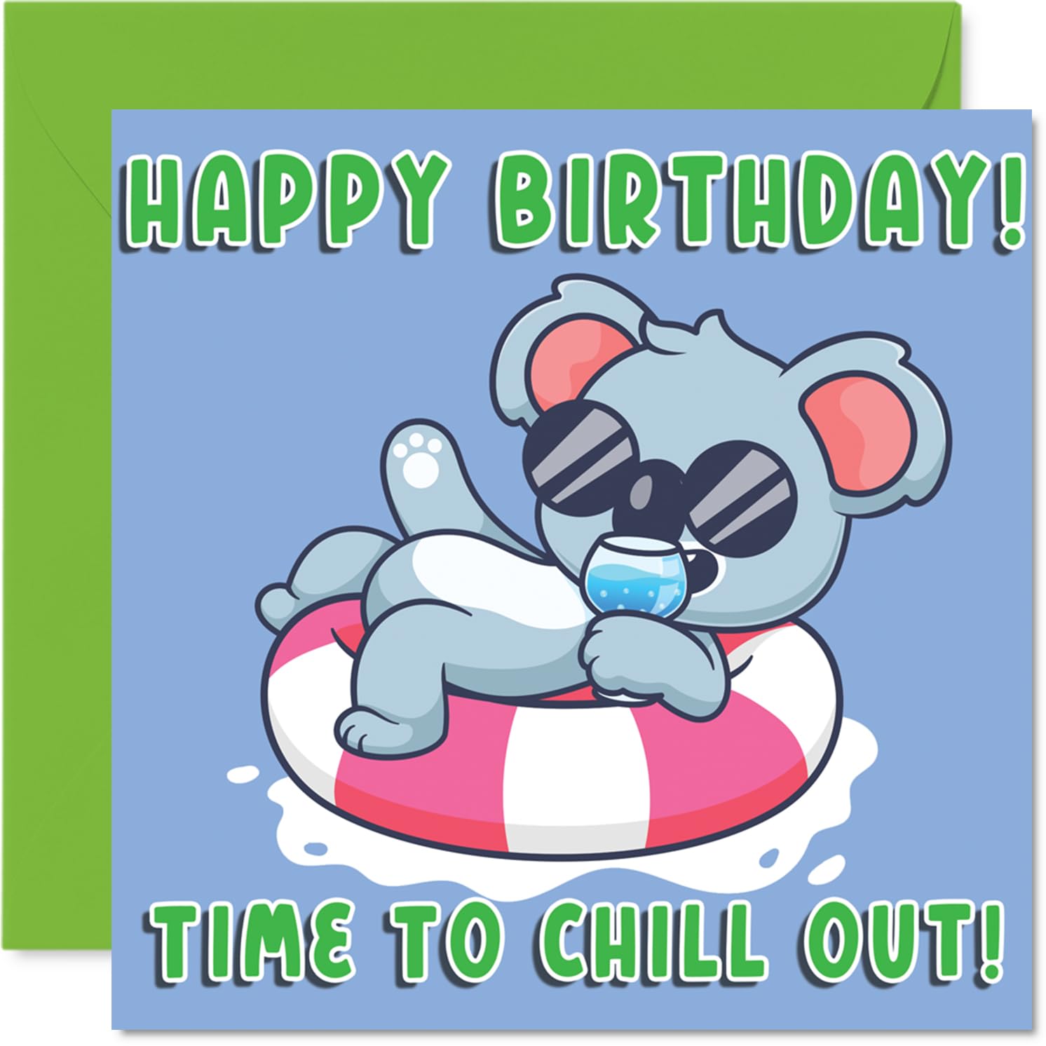 Cute Koala Birthday Card for Girls Boys - Vacation Holiday Animals - Happy Birthday Card for Grandson Niece Nephew Son, 145mm Bday Greeting Cards