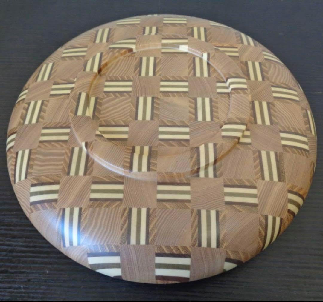 最終値下新品未使用無垢寄せ木細工サラダボール箱根伝統工芸士寄木細工菓子器大皿 最終値下無垢寄せ木細工サラダボール箱根伝統工芸士寄木細工菓子器