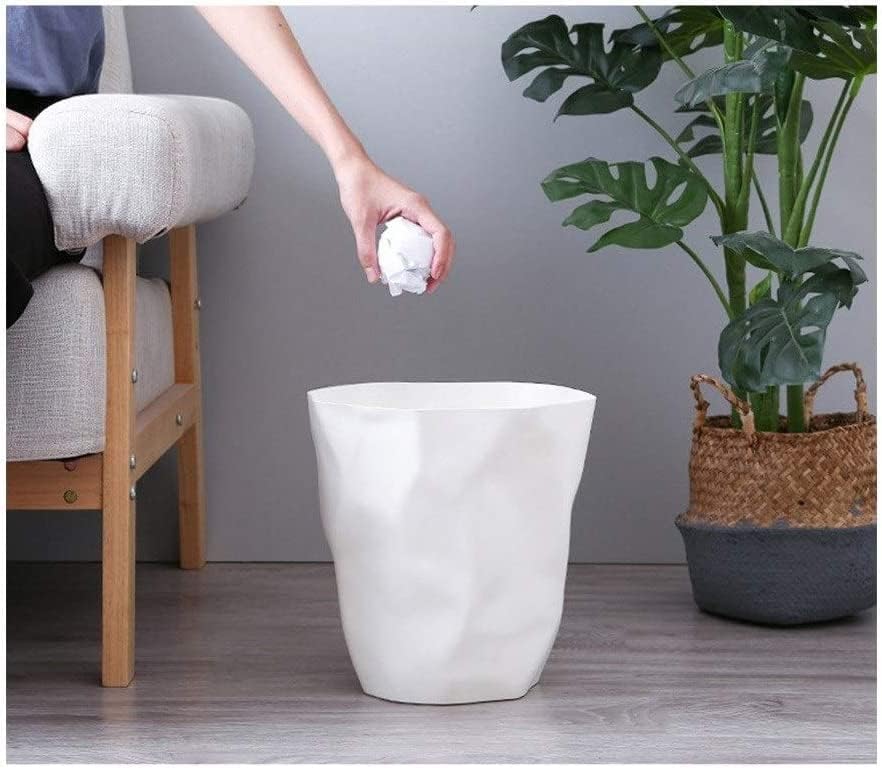 Miniatura 4 de Kitchen Trash Cans Resistant and Durable Indoor Recycling BinsIrregular Shape Dustbinsfor Kitchen and Bathroom (White,Large) Home & Kitchen