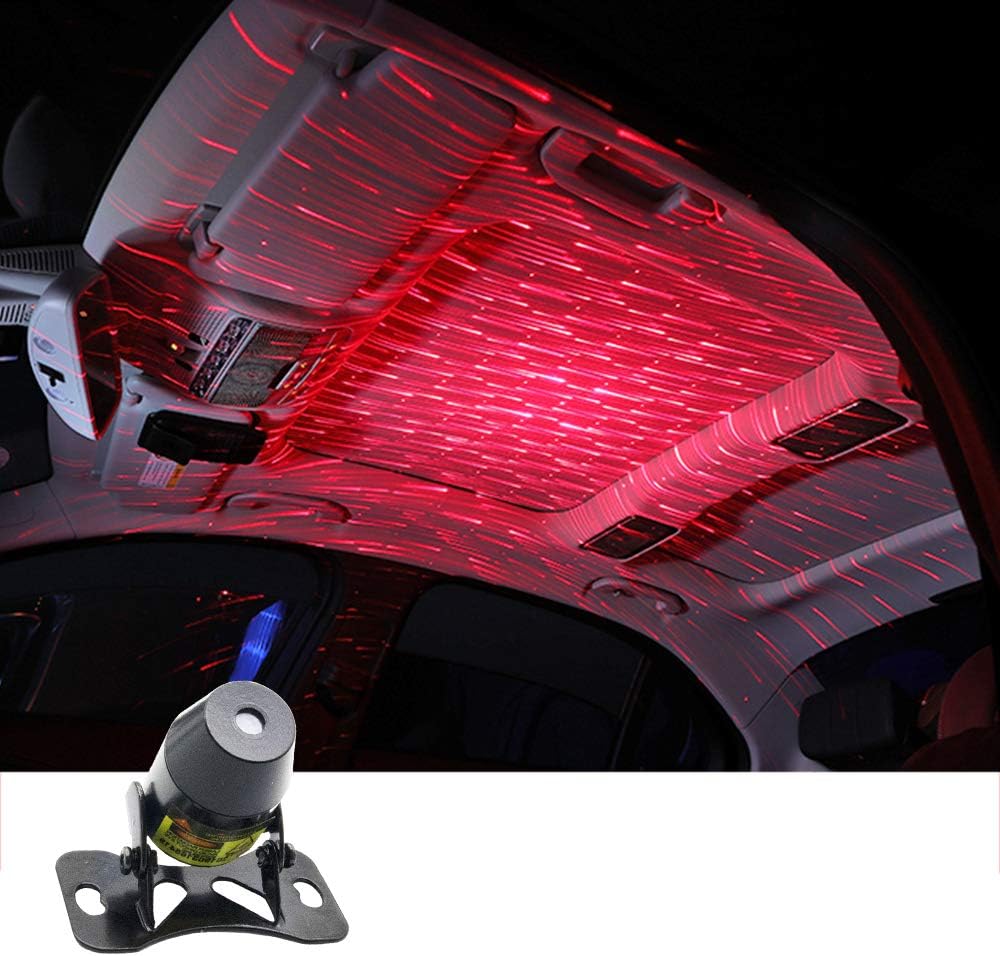 Auto interiors Roof Star Projector Lights, Meteor Efect USB Night Lamp Fit All Cars Ceiling Decoration Light Interior Ambient Atmosphere