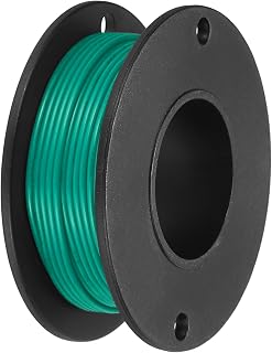 30AWG Stranded PVC Hookup Wire 10M/33ft Green, Electrical UL1007 Spool Tinned Copper Wire for Internal Connecting, Marine
