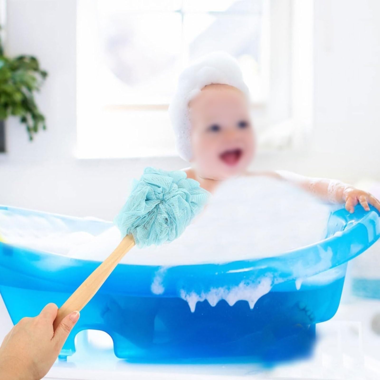 Ergonomía Frotador de espalda de madera for montaje en pared de la Ducha, cepillo de ducha con mango largo, puede producir espuma rica for hombres y mujeres mayores fácil de espumar