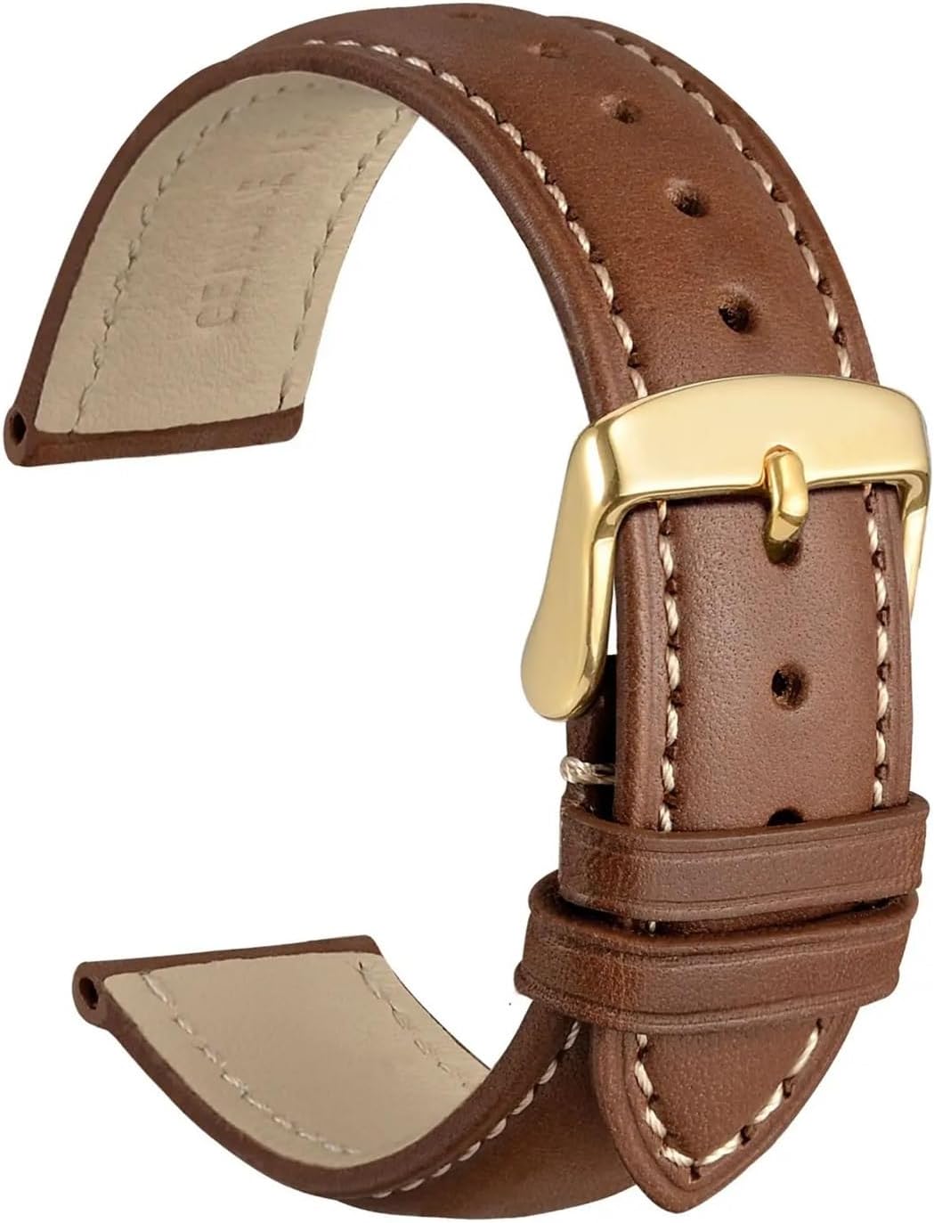 MJMT06 Calfskin Leather Watchband Soft Material Wrist Strap 16mm 18mm 19mm 20mm 21mm 22mm 23mm 24mm Watch Band Gold Buckle