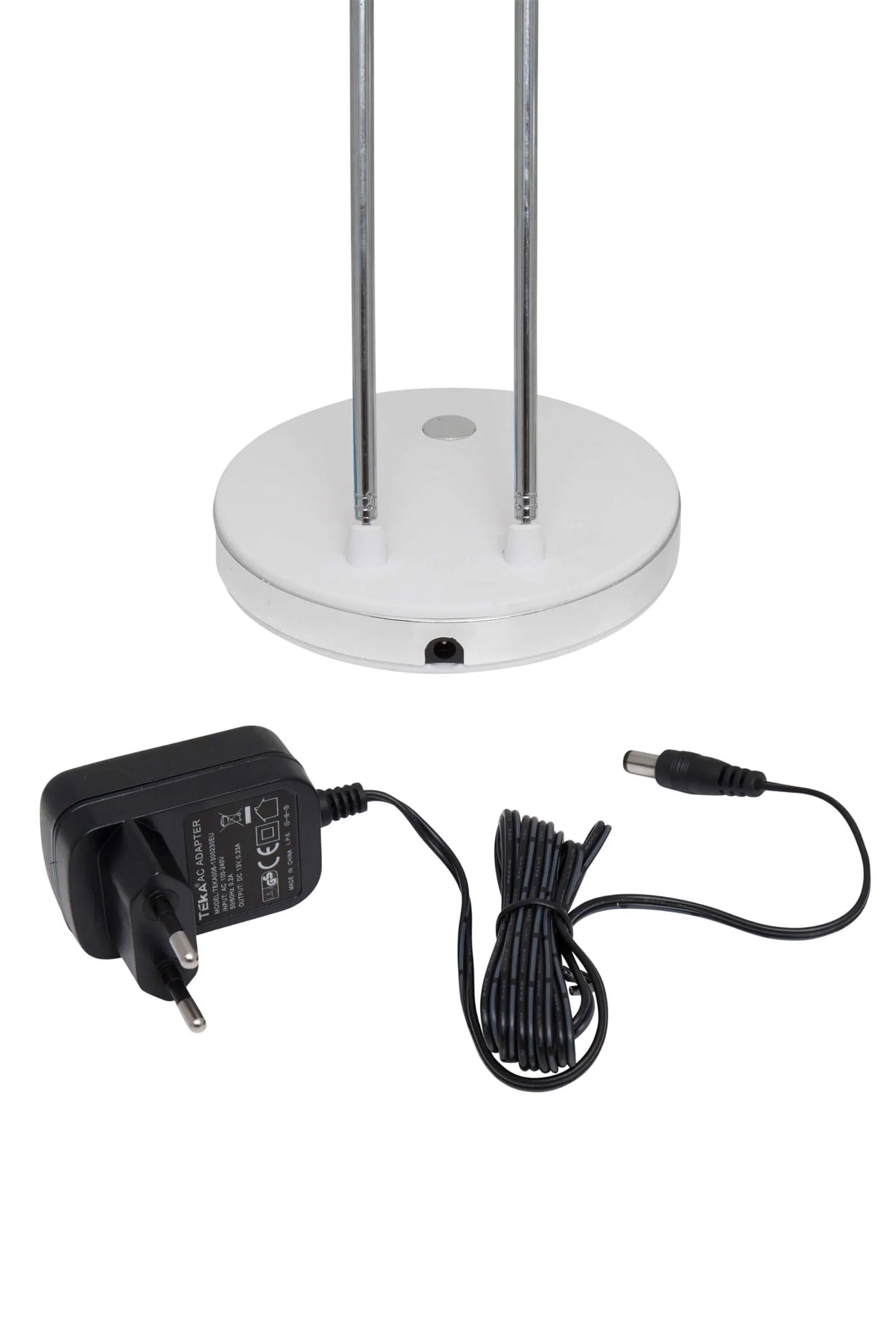 MAUL Puck Luminaire de Table LED 1300 lux bras télescopique en métal hauteur environ 33 cm Blanc