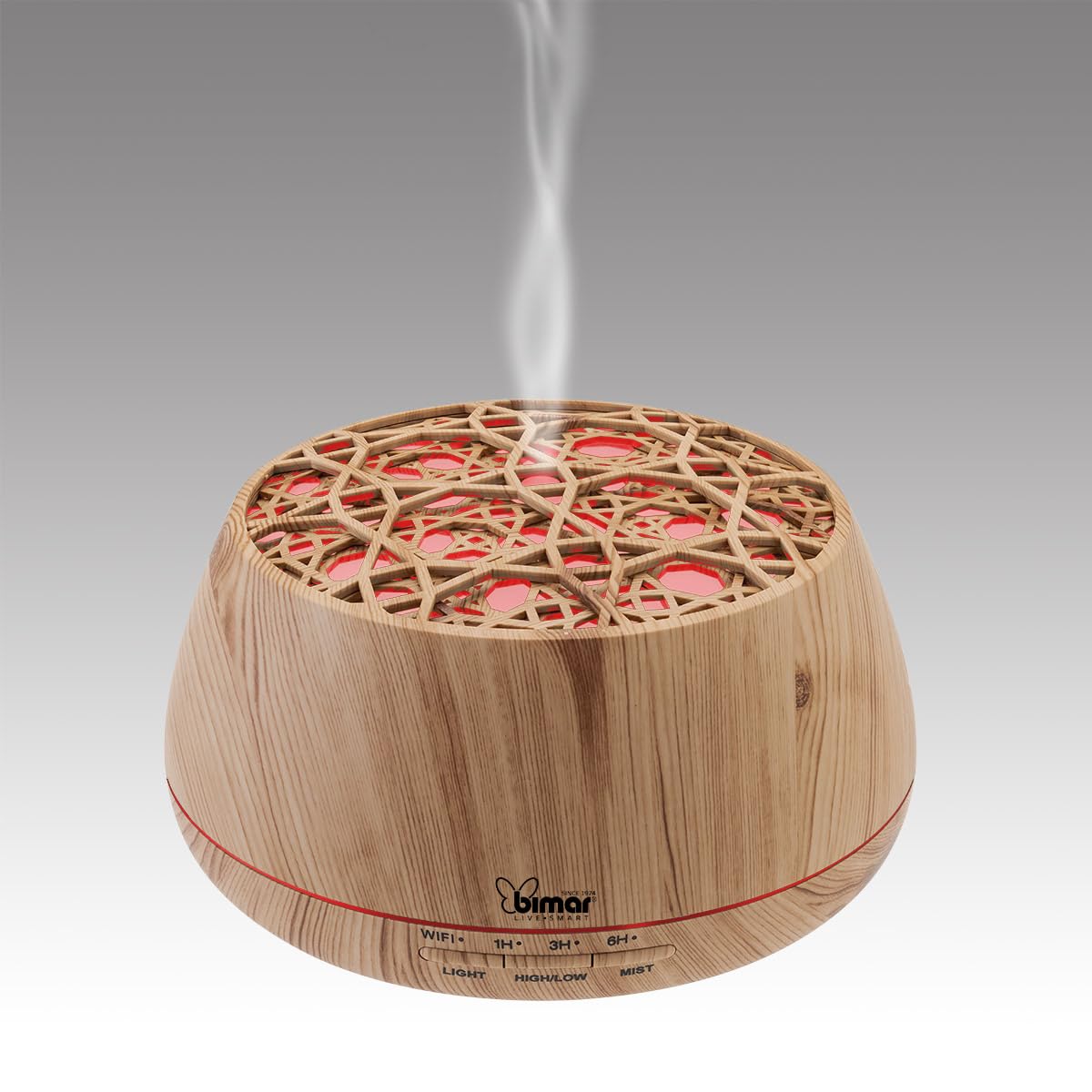 Bimar DA26 Diffusore Aroma di Oli Essenziali Wi-Fi con Luci e Cassa Acustica. Controllo Vocale. Nebulizza Essenze per Ultrasuoni. Funzione Antizanzara - 400 ml