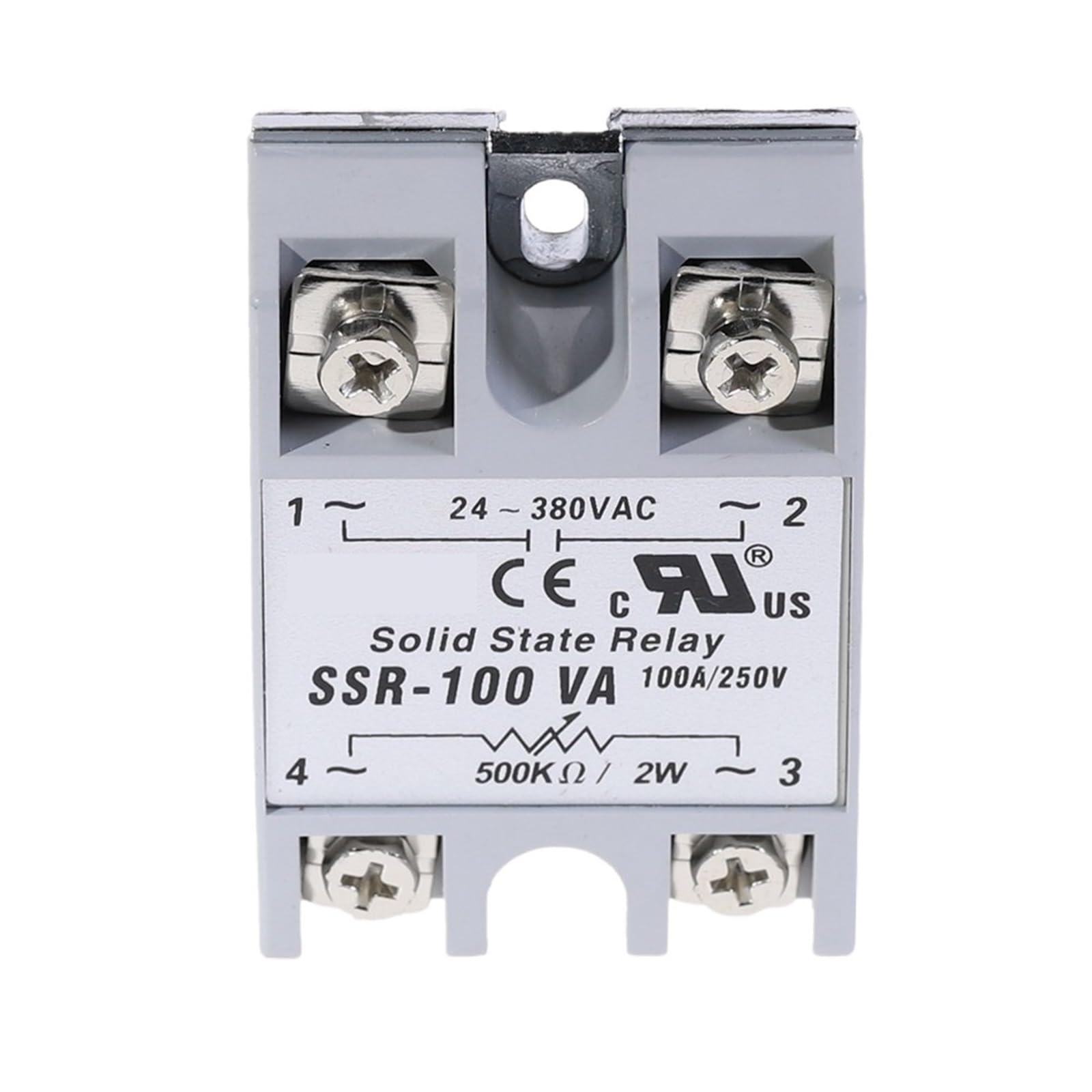 1 módulo de relé de estado sólido SSR-100VA 100A Entrada de potenciómetro de control externo Salida de 24-380 V CA