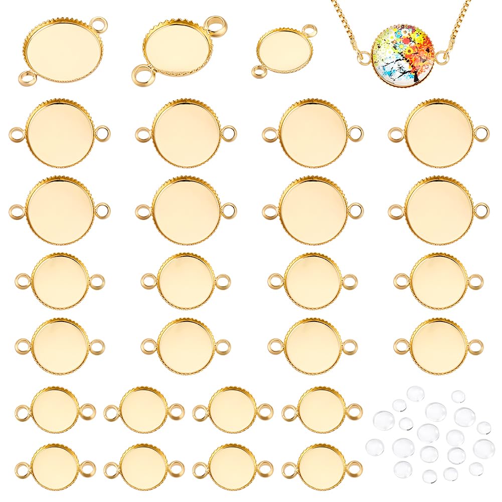 Pendentifs ronds en laiton doré pour fabrication de bijoux