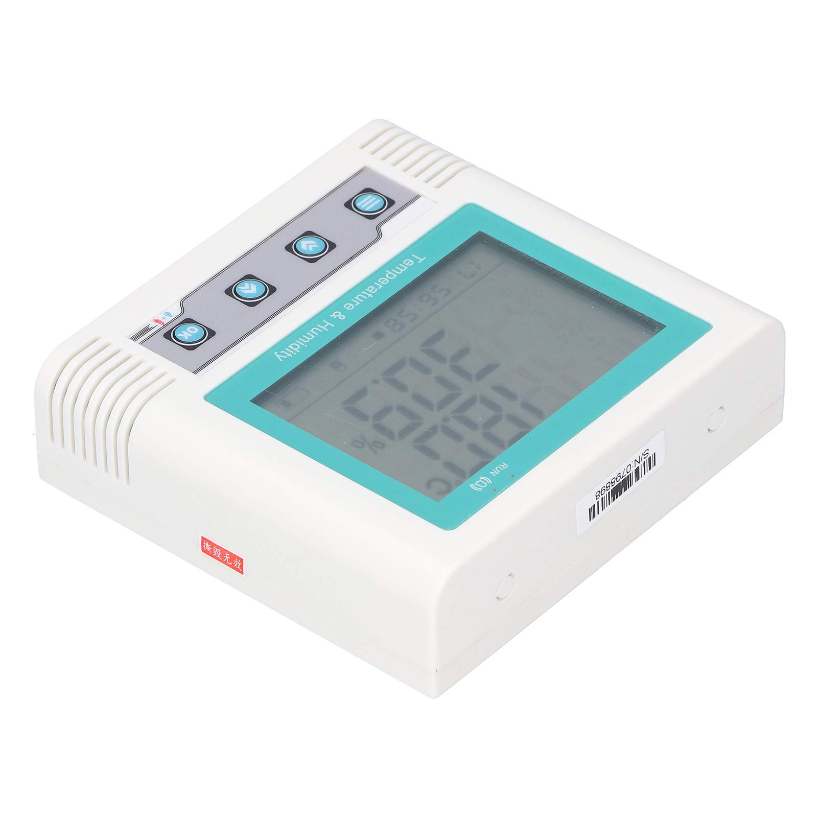 Cocoarm Digitaler Temperaturrekorder, ABS-USB-Feuchtigkeitsdatenrekorder mit LCD, 2,08 Millionen Gruppenspeicher, Hochpräziser Sensor, 4 °F Bis 140 °F, für Labore, Lagerbüros (208W-Gruppendaten)